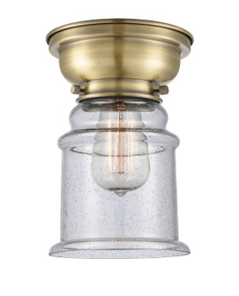 Franklin Restoration One Light Flush Mount in Antique Brass (405|6231FABG184)