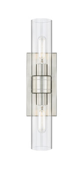 Downtown Urban Two Light Bath Vanity in Satin Nickel (405|6172WSNG6178CL)