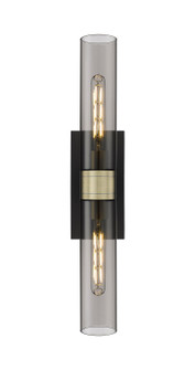 Downtown Urban Two Light Bath Vanity in Black Antique Brass (405|6172WBABG61711SM)