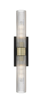 Downtown Urban Two Light Bath Vanity in Black Antique Brass (405|6172WBABG61711SCL)