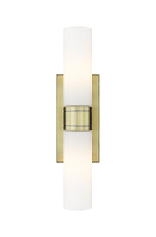 Downtown Urban Two Light Bath Vanity in Antique Brass (405|6172WABG61711SWH)