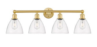 Edison Four Light Bath Vanity in Satin Gold (405|6164WSGGBD752)