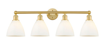 Edison Four Light Bath Vanity in Satin Gold (405|6164WSGGBD751)