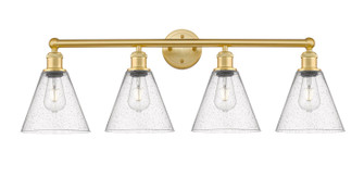 Edison Four Light Bath Vanity in Satin Gold (405|6164WSGGBC84)