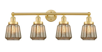 Edison Four Light Bath Vanity in Satin Gold (405|6164WSGG146)