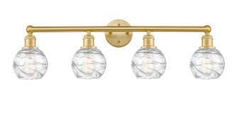 Edison Four Light Bath Vanity in Satin Gold (405|6164WSGG12136)