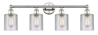 Edison Four Light Bath Vanity in Polished Nickel (405|6164WPNG112)