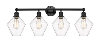 Edison Four Light Bath Vanity in Matte Black (405|6164WBKG6528)