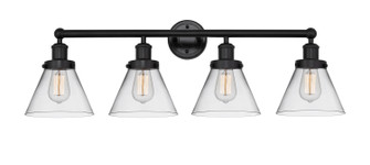 Edison Four Light Bath Vanity in Matte Black (405|6164WBKG42)