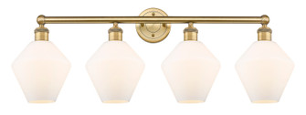 Downtown Urban Four Light Bath Vanity in Brushed Brass (405|6164WBBG6518)