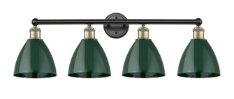 Edison Four Light Bath Vanity in Black Antique Brass (405|6164WBABMBD75GR)