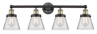 Edison Four Light Bath Vanity in Black Antique Brass (405|6164WBABG62)