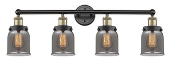 Edison Four Light Bath Vanity in Black Antique Brass (405|6164WBABG53)