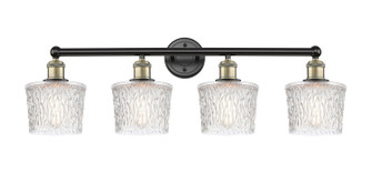 Edison Four Light Bath Vanity in Black Antique Brass (405|6164WBABG402)