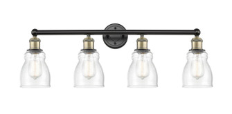 Edison Four Light Bath Vanity in Black Antique Brass (405|6164WBABG394)