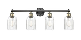 Edison Four Light Bath Vanity in Black Antique Brass (405|6164WBABG342)
