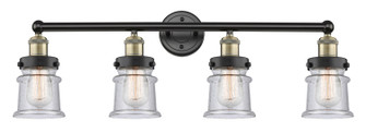 Edison Four Light Bath Vanity in Black Antique Brass (405|6164WBABG184S)