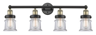 Edison Four Light Bath Vanity in Black Antique Brass (405|6164WBABG182S)