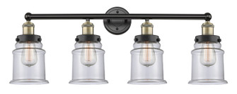 Edison Four Light Bath Vanity in Black Antique Brass (405|6164WBABG182)