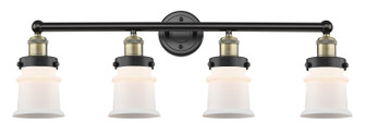 Edison Four Light Bath Vanity in Black Antique Brass (405|6164WBABG181S)