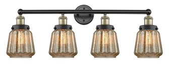 Edison Four Light Bath Vanity in Black Antique Brass (405|6164WBABG146)