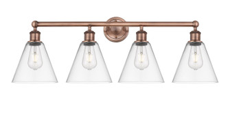Edison Four Light Bath Vanity in Antique Copper (405|6164WACGBC82)