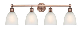 Edison Four Light Bath Vanity in Antique Copper (405|6164WACG381)