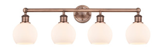 Edison Four Light Bath Vanity in Antique Copper (405|6164WACG1216)