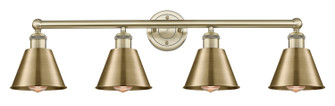 Edison Four Light Bath Vanity in Antique Brass (405|6164WABM8AB)