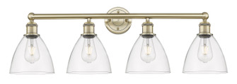 Edison Four Light Bath Vanity in Antique Brass (405|6164WABGBD752)