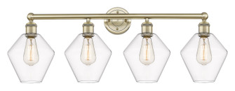 Edison Four Light Bath Vanity in Antique Brass (405|6164WABG6528)