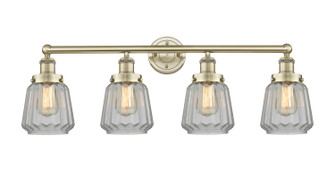 Edison Four Light Bath Vanity in Antique Brass (405|6164WABG142)