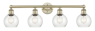 Edison Four Light Bath Vanity in Antique Brass (405|6164WABG1246)