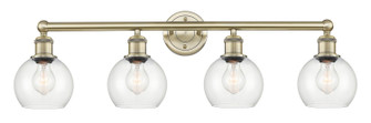 Edison Four Light Bath Vanity in Antique Brass (405|6164WABG1226)