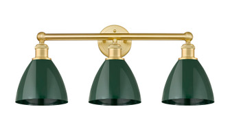 Edison Three Light Bath Vanity in Satin Gold (405|6163WSGMBD75GR)