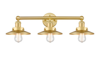 Edison Three Light Bath Vanity in Satin Gold (405|6163WSGM4SG)