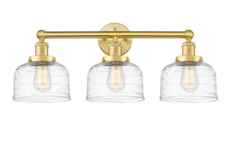Edison Three Light Bath Vanity in Satin Gold (405|6163WSGG713)