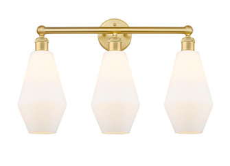 Edison Three Light Bath Vanity in Satin Gold (405|6163WSGG6517)