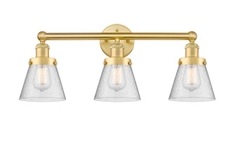 Edison Three Light Bath Vanity in Satin Gold (405|6163WSGG64) Edison Three Light Bath Vanity in Satin Gold (405|6163WSGG64)