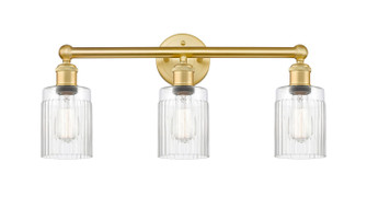 Edison Three Light Bath Vanity in Satin Gold (405|6163WSGG342)