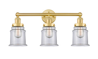 Edison Three Light Bath Vanity in Satin Gold (405|6163WSGG182)