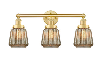 Edison Three Light Bath Vanity in Satin Gold (405|6163WSGG146)