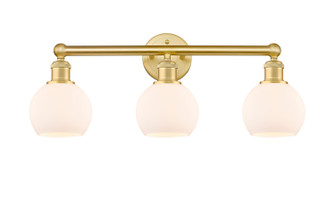 Edison Three Light Bath Vanity in Satin Gold (405|6163WSGG1216)