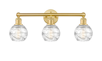 Edison Three Light Bath Vanity in Satin Gold (405|6163WSGG12136)