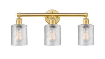 Edison Three Light Bath Vanity in Satin Gold (405|6163WSGG112)