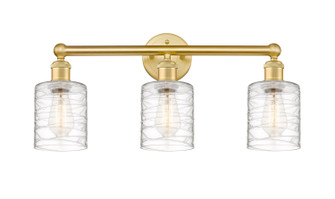Edison Three Light Bath Vanity in Satin Gold (405|6163WSGG1113)