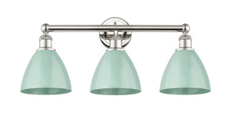 Edison Three Light Bath Vanity in Polished Nickel (405|6163WPNMBD75SF)