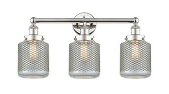 Edison Three Light Bath Vanity in Polished Nickel (405|6163WPNG262)