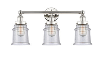 Edison Three Light Bath Vanity in Polished Nickel (405|6163WPNG184)