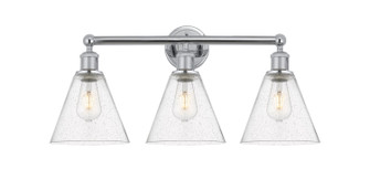 Edison Three Light Bath Vanity in Polished Chrome (405|6163WPCGBC84)